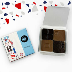 Carr 4 chocolats Paris Sports personnalis message et logo
