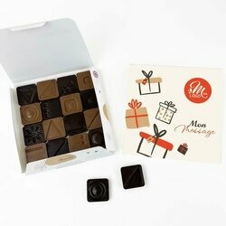 Carr de 16 chocolats design cadeaux