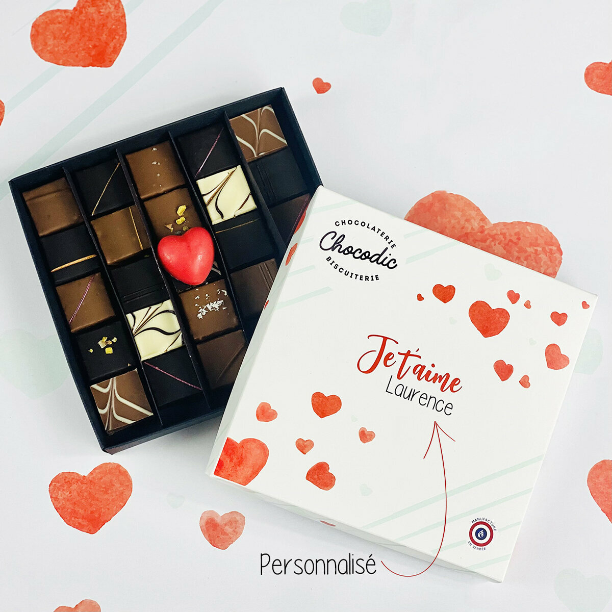 Coeur Garni St Valentin Chocolat Au Lait