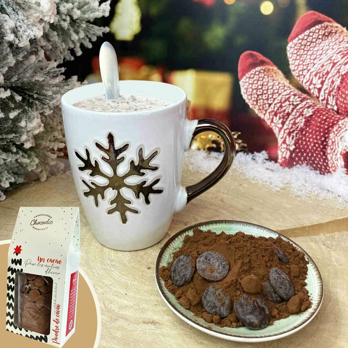 Coffret de Noël - 1 mug + 1 cuillère a chocolat chaud