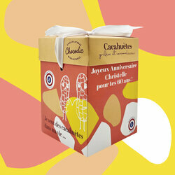 Maxi coffret de cacahutes caramlises colelction color personnalis avec votre message