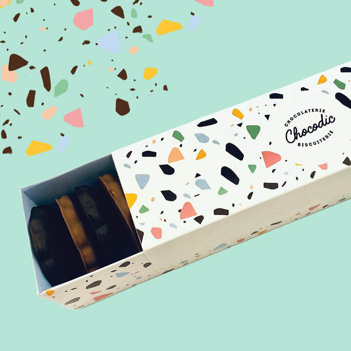 Coffret Biscuits enrobs de chocolat idal  offrir