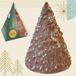 Sapin en chocolat Lait de Nol avec des noisettes caramlises