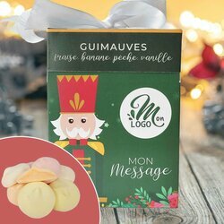 Cube Cadeau compos d'un mlange de  Guimauves sur le thme Casse-Noisette