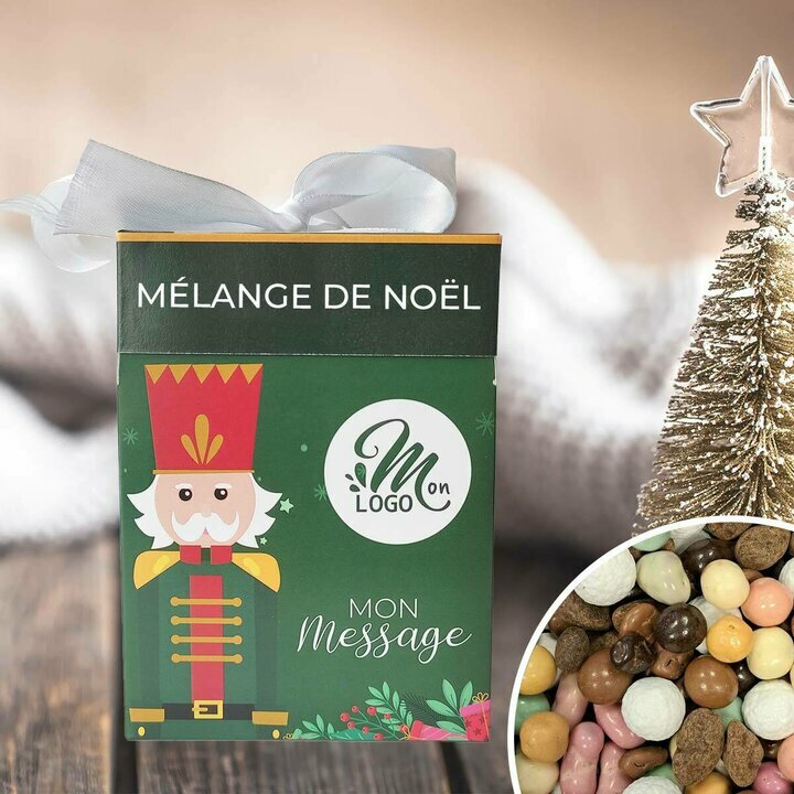 Cube Cadeau compos du Mlange de Nol sur le thme Casse-Noisette