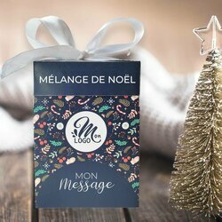 Cube Cadeau Mlange de Nol sur le thme Vgtal