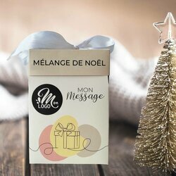 Cube Cadeau Mlange de Nol sur le thme Cadeau