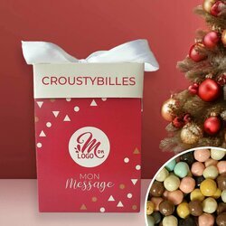 Cube Cadeau compos de croustybilles sur le thme Triangles