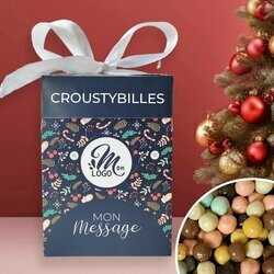 Cube Cadeau compos de croustybilles sur le thme Vgtal