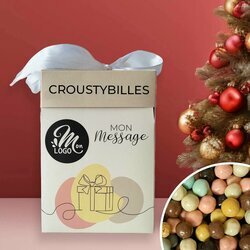 Cube Cadeau compos de croustybilles sur le thme Cadeau