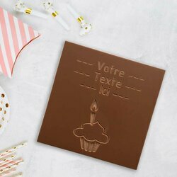 Carte  Croquer Cupcake grav avec votre message