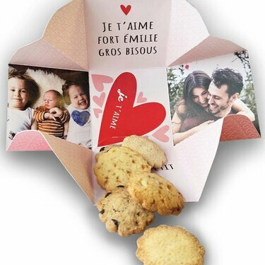 Cube cadeau photo Saint Valentin