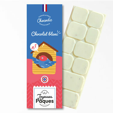 Tablette de chocolat Pâques Blanc 31% de cacao