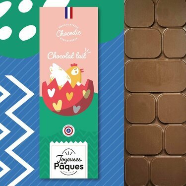 Tablette de chocolat Pâques Lait 33% de cacao