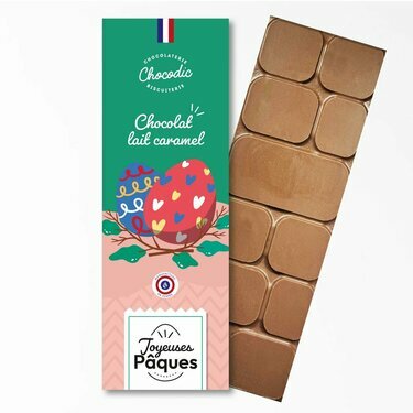 Tablette de chocolat Pâques Lait-Caramel 35% de cacao