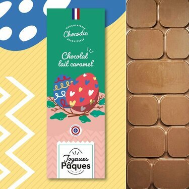 Tablette de chocolat Pâques Lait-Caramel 35% de cacao