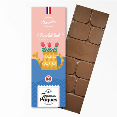 Tablette de chocolat Lait de Pâques faible en sucre