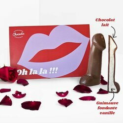 Coffret Zizi en guimauve vanille enrob de chocolat lait