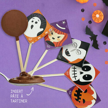 Sucette pâte à tartiner - Halloween Sucette pâte à tartiner - Halloween