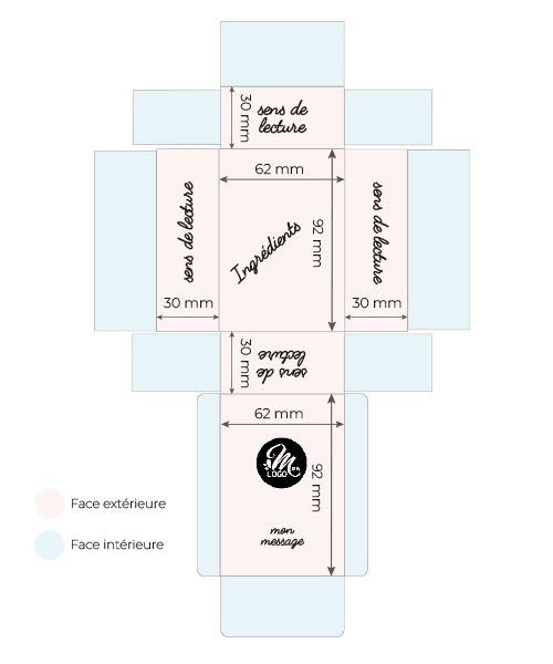 Schema du packaging de l'Ourson XL