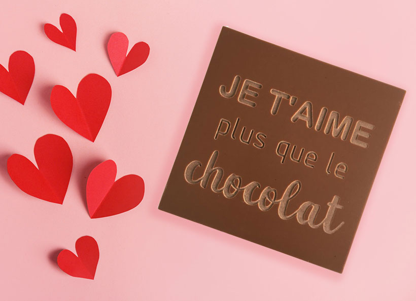 La carte à Croquer pour dire Je t'aime de façon gourmande et humoristique !