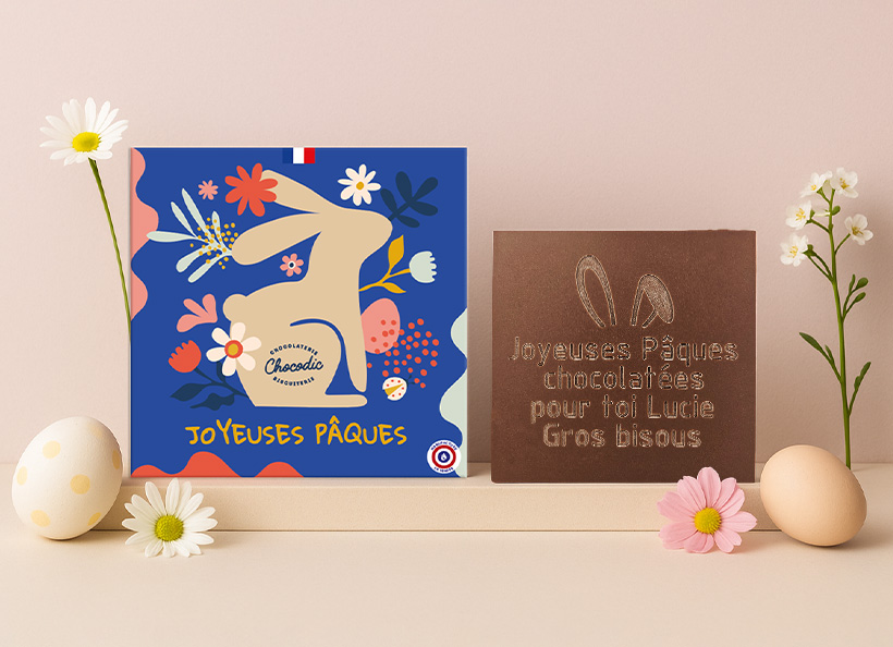 La carte à Croquer pour souhaiter de joyeuses fêtes de Pâques