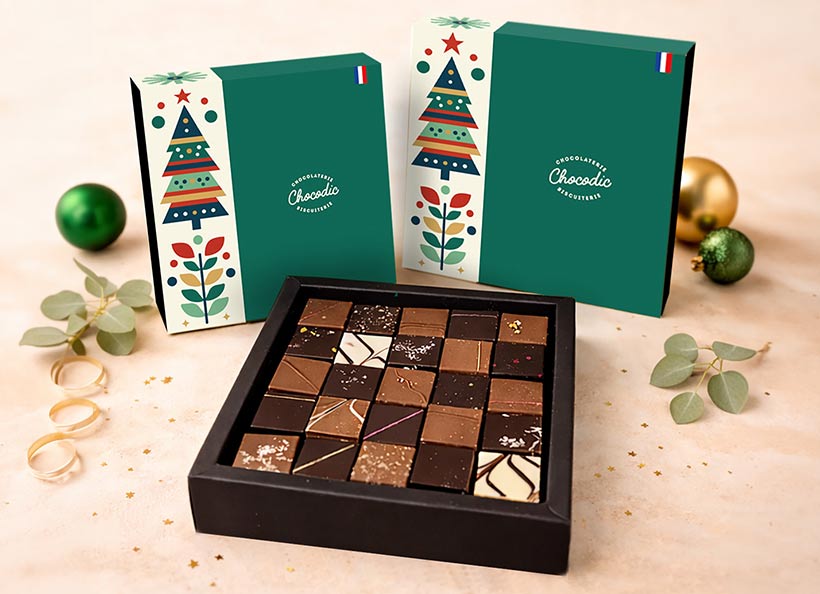 Coffret Pralinés et Ganaches de Noël