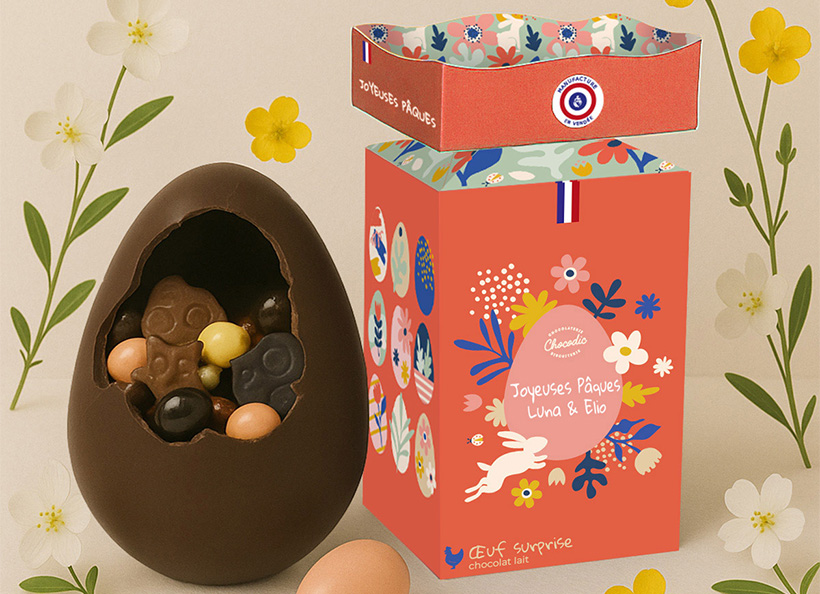 Oeuf de Pâques avec emballage personnalisé !